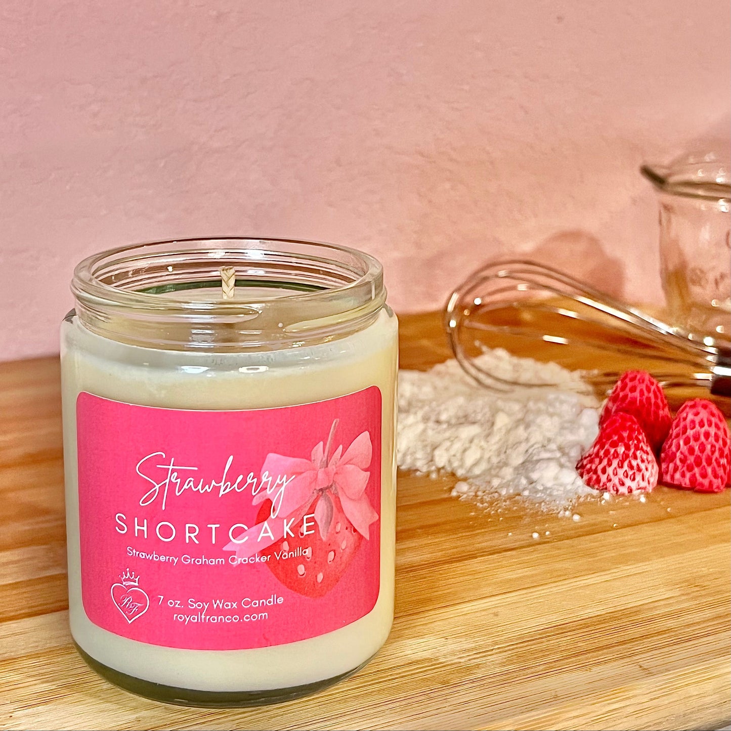 Strawberry Shortcake 7oz Soy Wax Candle