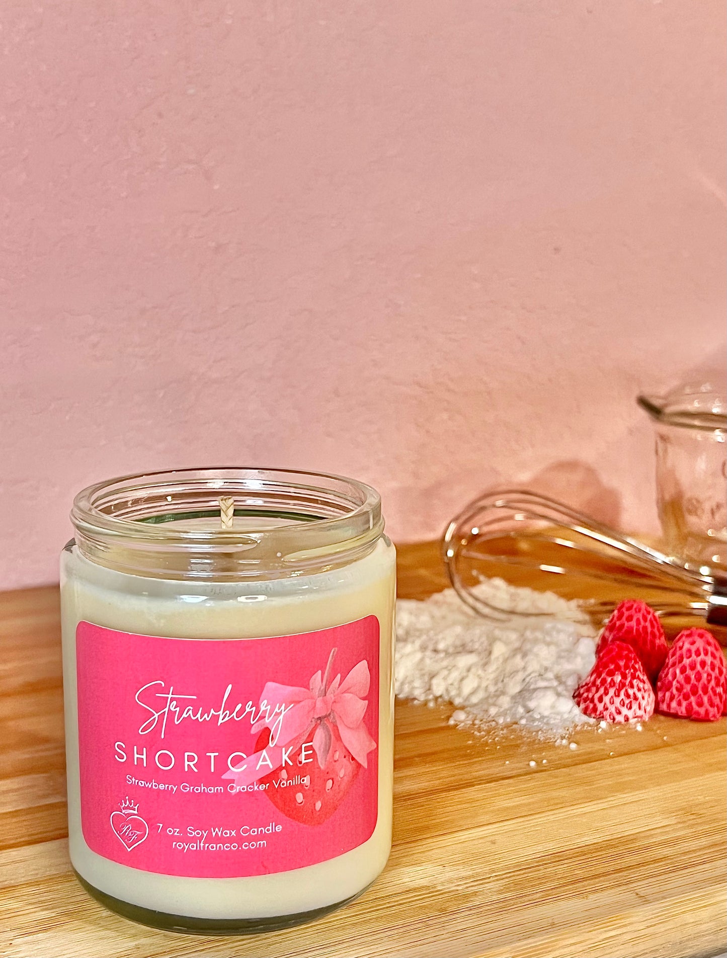 Strawberry Shortcake 7oz Soy Wax Candle