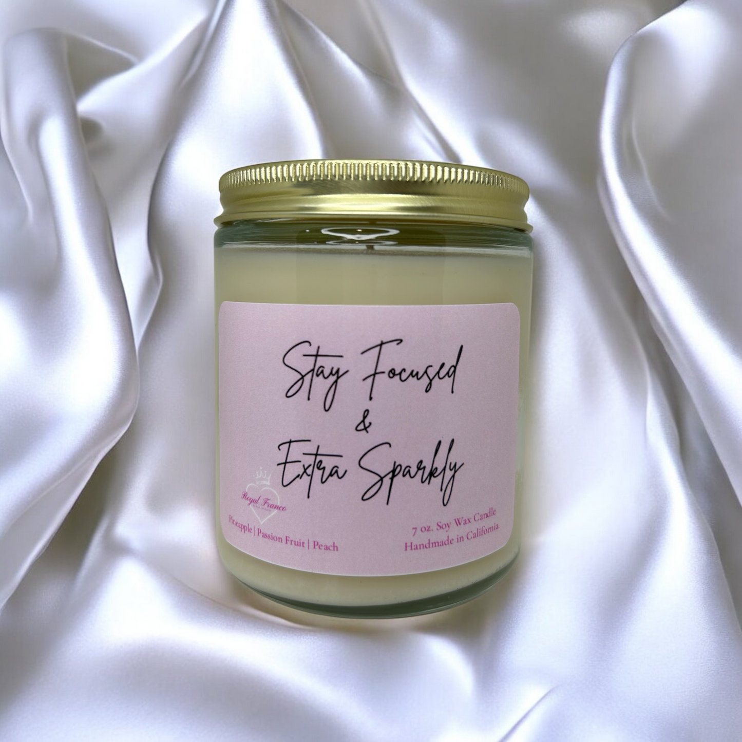 Stay Focused & Extra Sparkly Candle